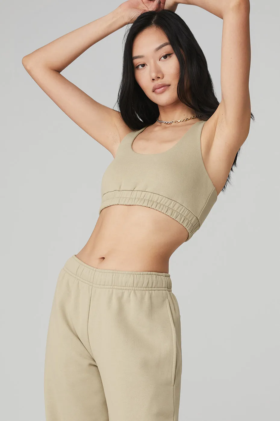 Scoop Neck Sweatshirt Bra - California Sand