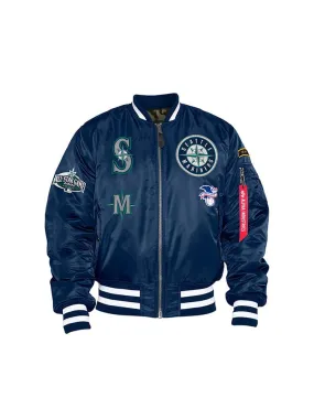 SEATTLE MARINERS X ALPHA X NEW ERA MA-1 BOMBER JACKET