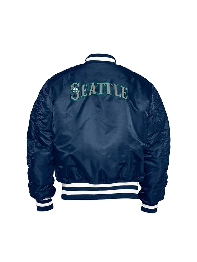 SEATTLE MARINERS X ALPHA X NEW ERA MA-1 BOMBER JACKET