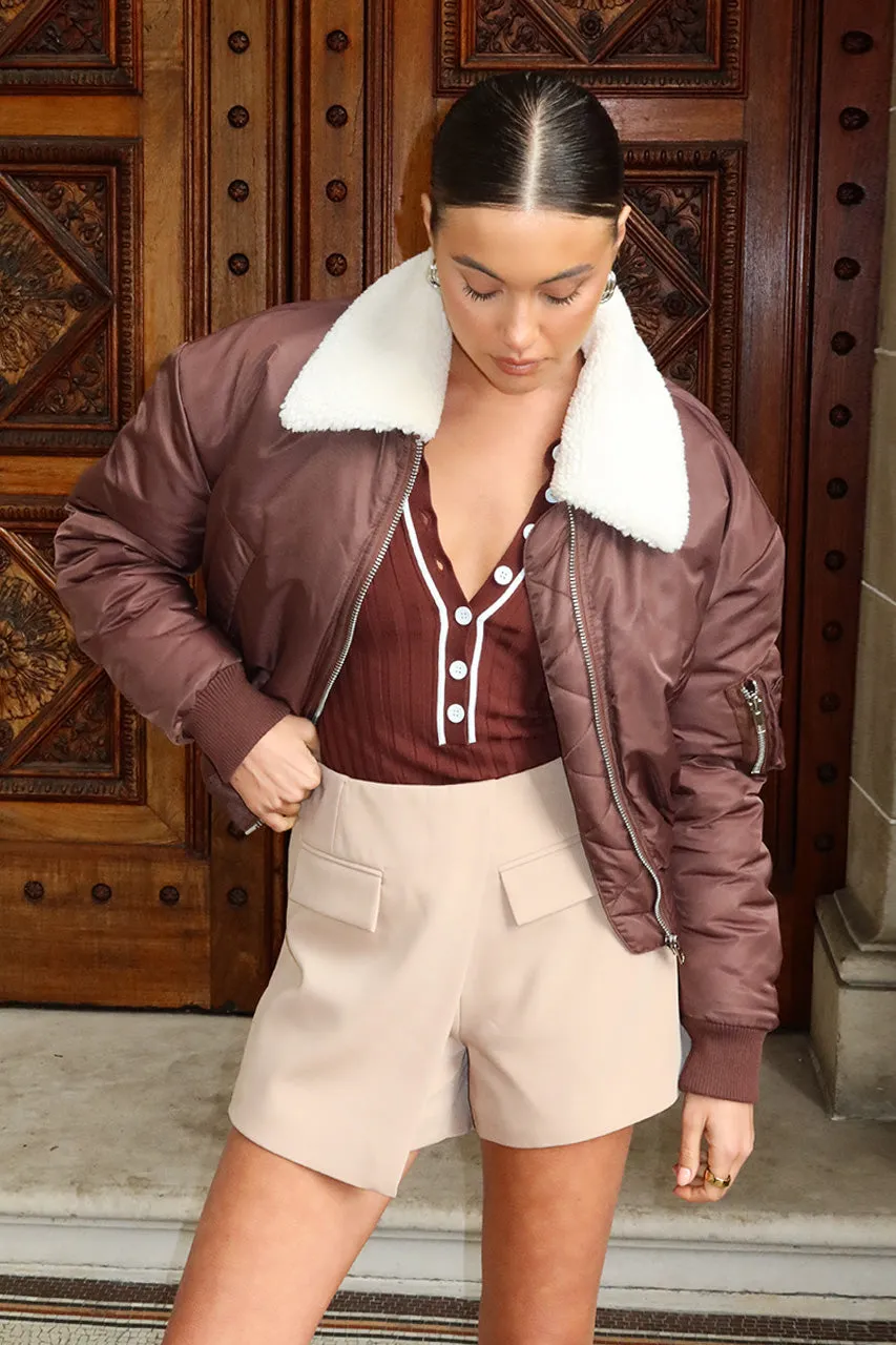 Seth Bomber Jacket | Choc