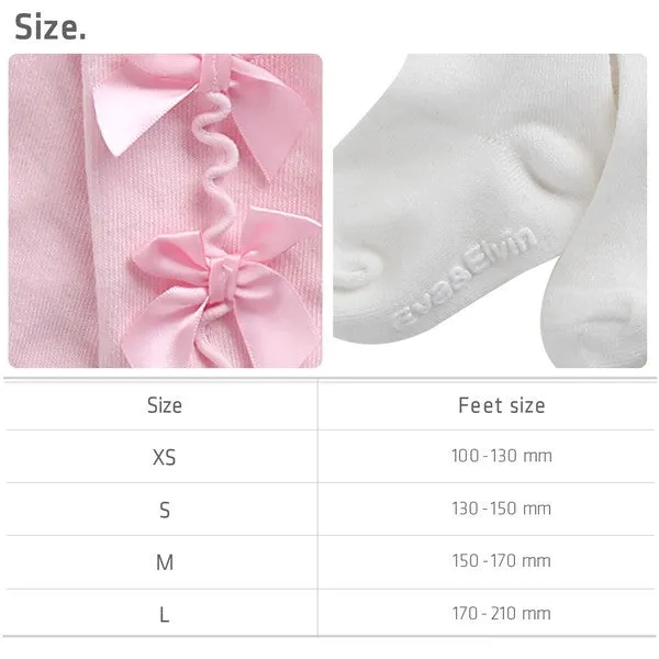 Shirring Ribbon White Tights