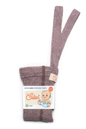 Silly Silas Ribbed Footless Tights-Vanilla Fig