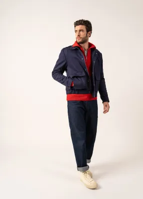 St Richard Cotton Jacket - with patch pockets (AMIRAL)