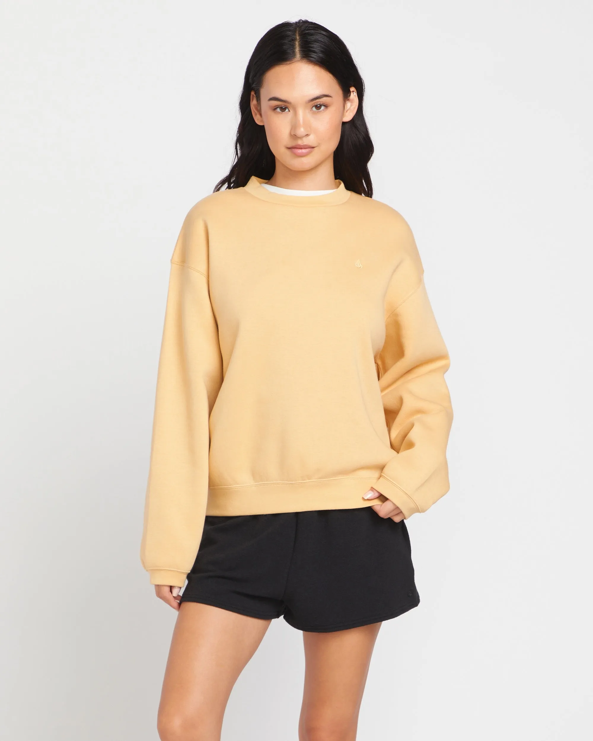 Stone Heart Up Crew Sweatshirt - Sand