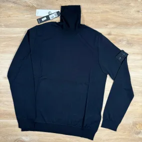 Stone Island Light Wool Ghost Turtleneck Jumper in Navy