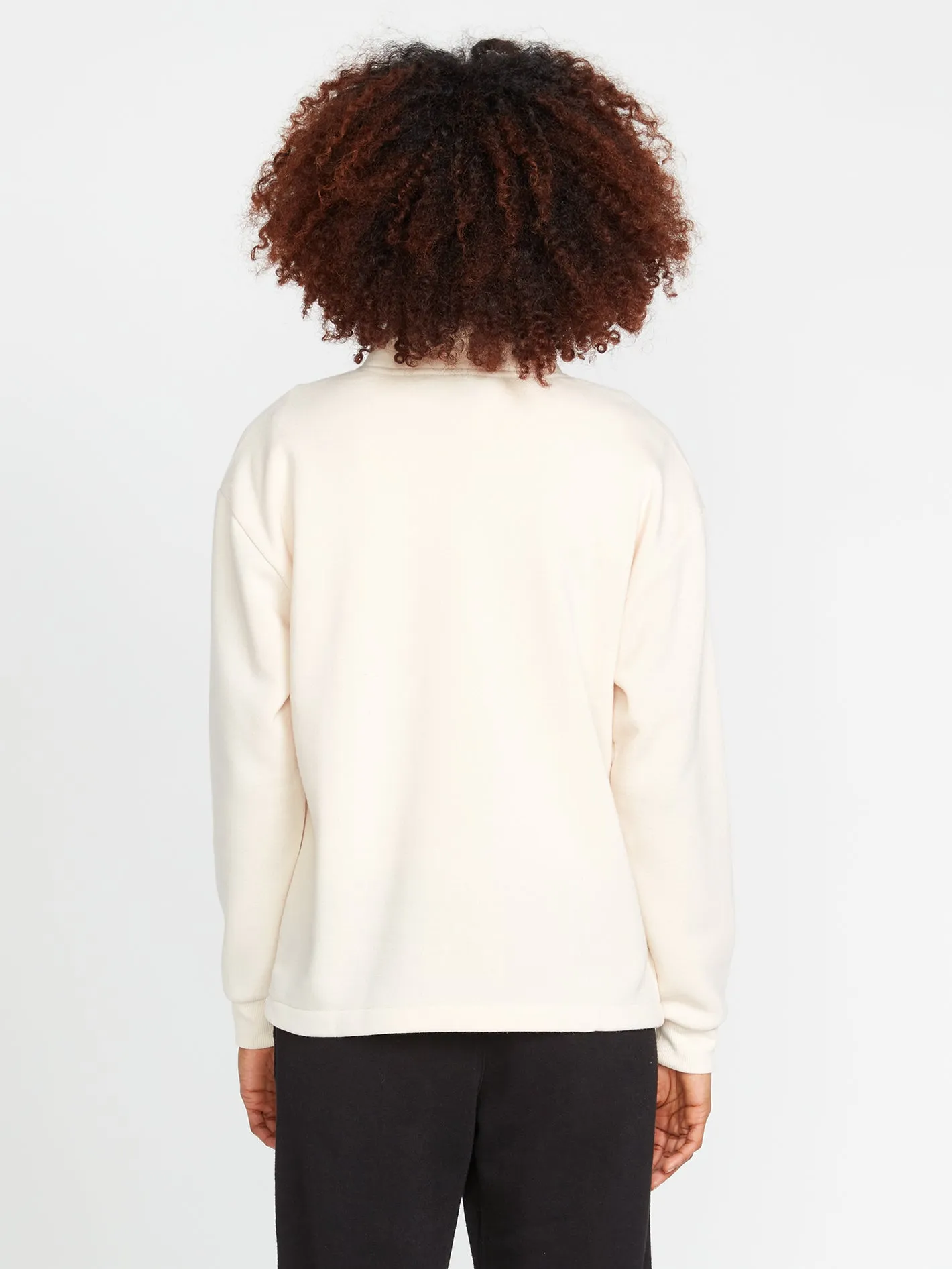 Stone Stacked Mock Neck Sweatshirt - Sand