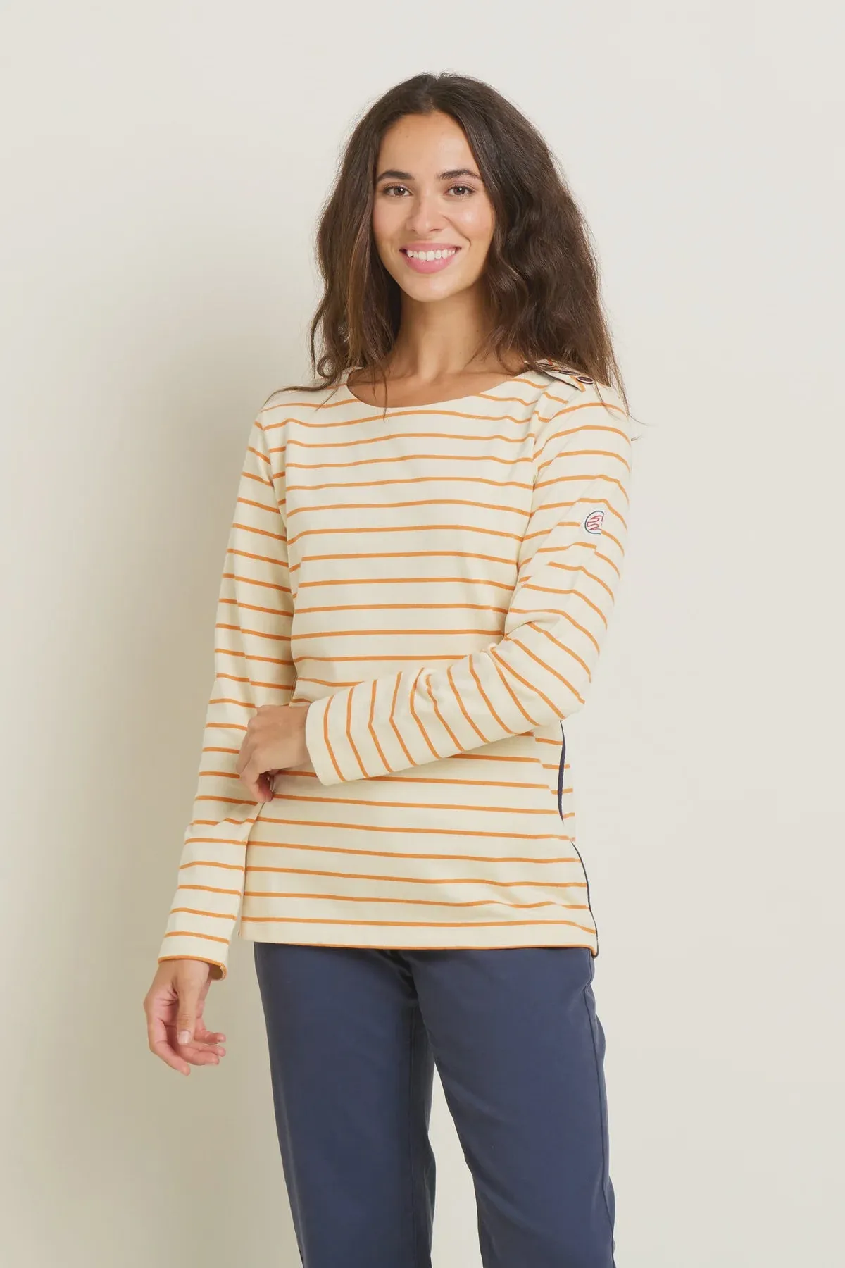 Stripe Bella Crew Sweatshirt