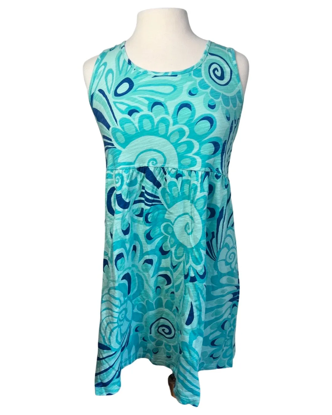 Sun Moda Seafoam Spiral Babydoll Dress