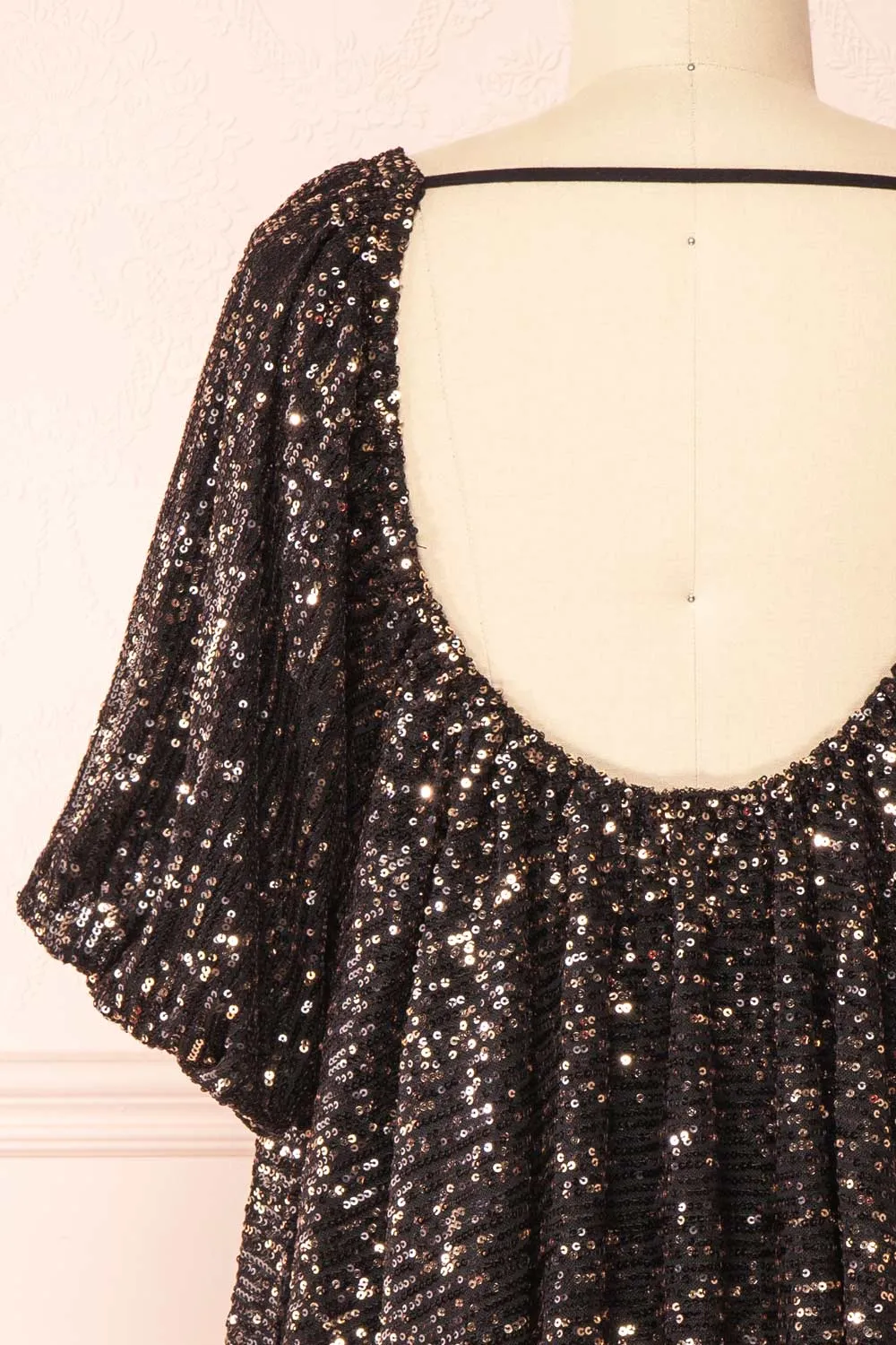 Sylvionne | Low Back Sequin Babydoll Dress