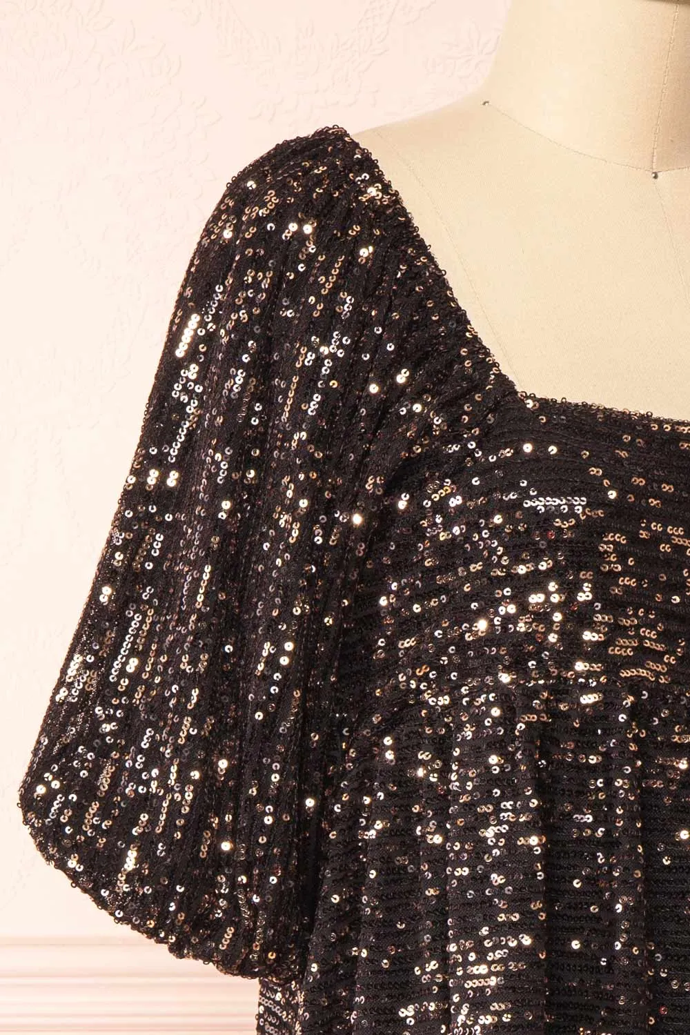 Sylvionne | Low Back Sequin Babydoll Dress