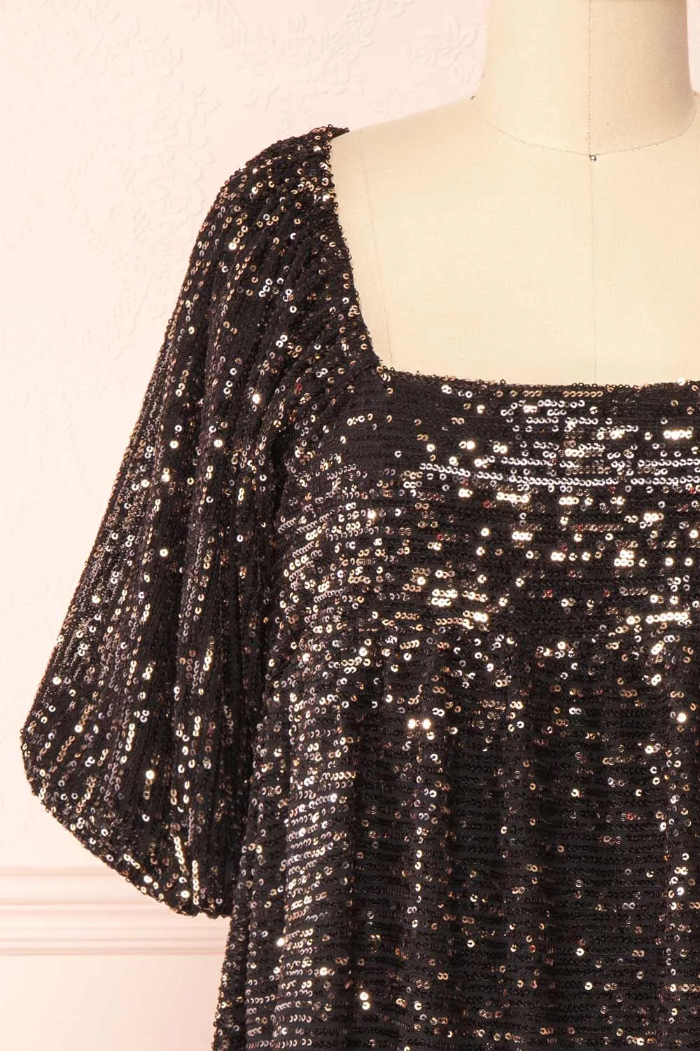 Sylvionne | Low Back Sequin Babydoll Dress