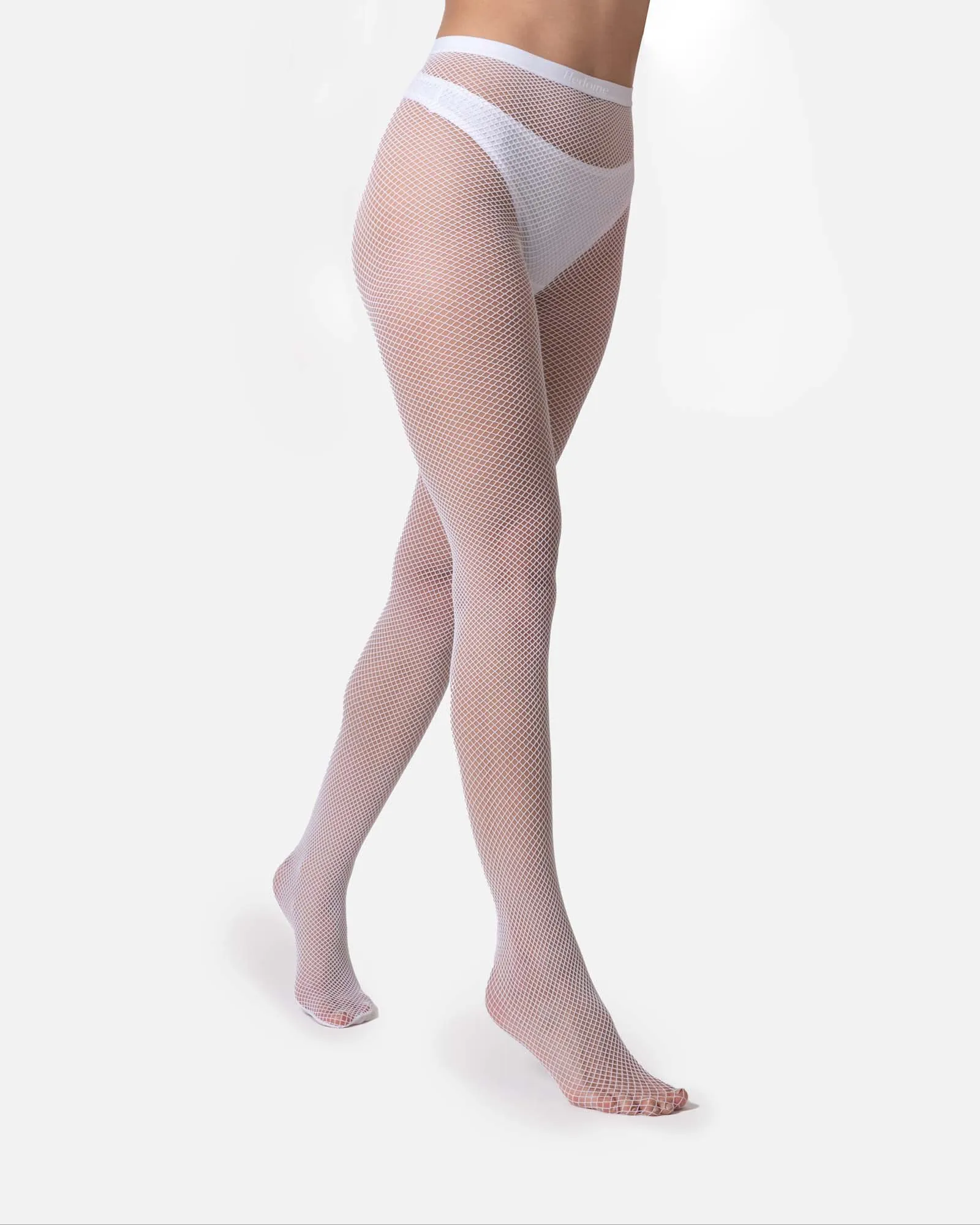 The Drama Fishnet Tights White