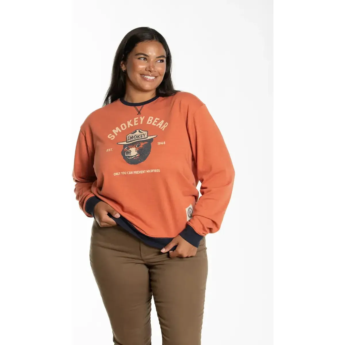 The Landmark Project Smokey Bear Heritage Varsity Orange Sweatshirt