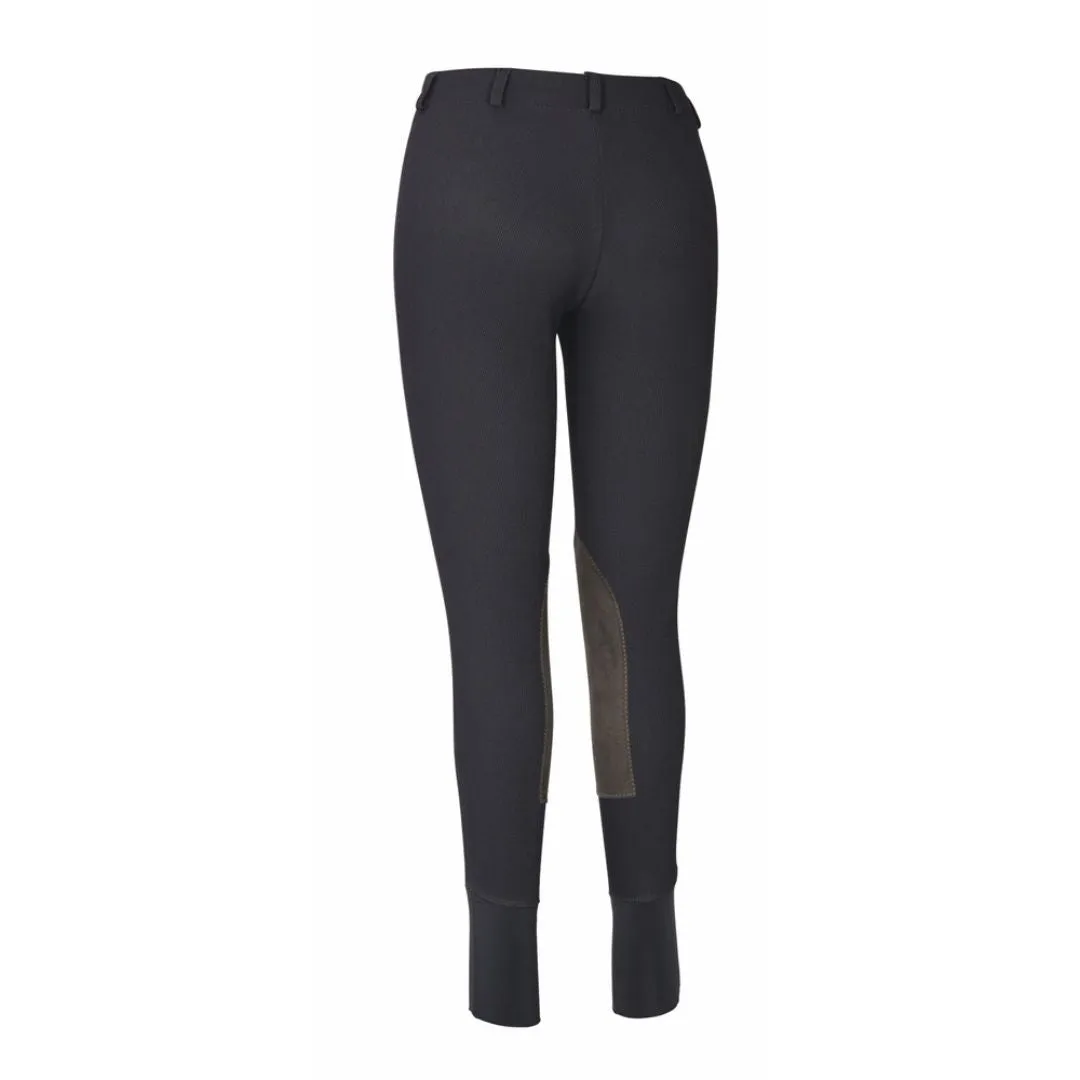 TuffRider Ladies Ribb Lowrise Pull-On Knee Patch Breeches