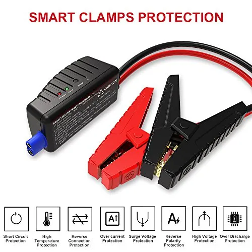 Upgraded Car Jump Starter, GOOLOO 800A Peak 18000mAh (Up to 7.0L Gas or 5.5L Diesel Engine) Portable Auto Battery Booster Power Pack Phone Charger with Quick Charge 3.0, Built-in LED Light