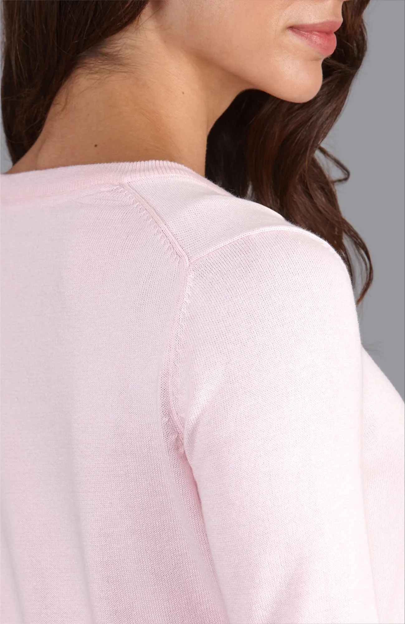 Womens Pure Cotton V-Neck Jumper