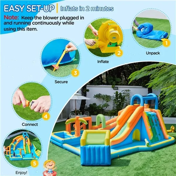 Yaheetech Giant Water Slide Combo