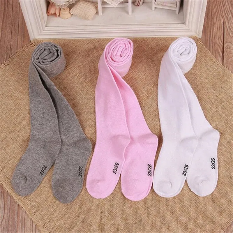 YWHUANSEN 0-6Yrs Children Spring/Autumn Tights Cotton Baby Girl Pantyhose Kid Infant Knitted Collant Tights Soft Infant Clothing